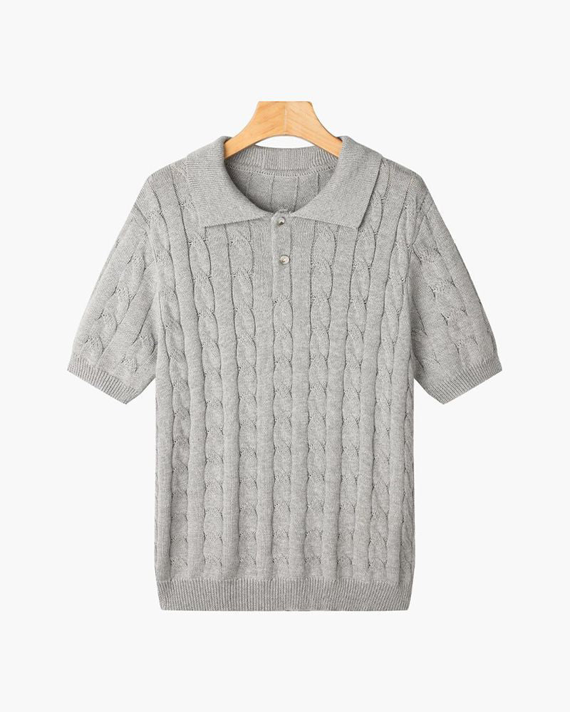 FLORENCE Cable Knit Polo