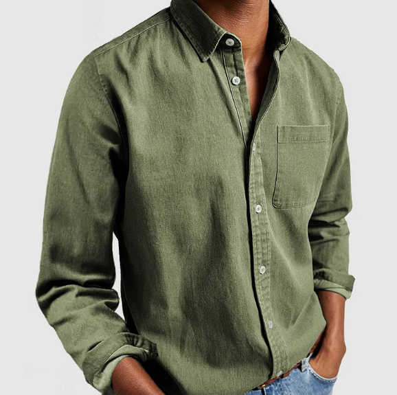 LUGANO Cotton Denim Blend Shirt